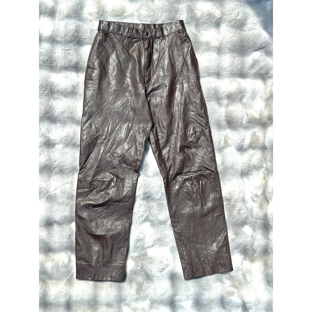 Michel Chardon Dark Brown leather pants🦉